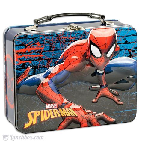 spider-man metal lunch box how much are they worth|Marvel Spider Man Metal Mini Lunch Box Licensed Product.